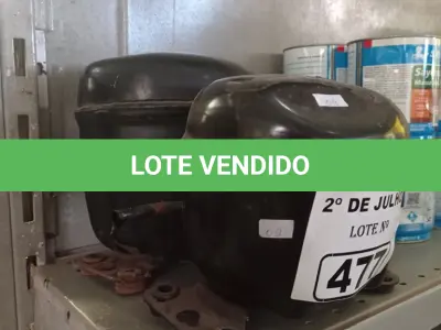 LOTE 477 - 02 MOTORES PARA REFRIGERAÇÃO. (NO ESTADO, LEILÃO NÃO TEM GARANTIA E NEM DEVOLUÇÃO, SUJEITO A POSSÍVEIS AVARIAS VISÍVEIS/OCULTAS E/OU AUSÊNCIA DE COMPONENTES).