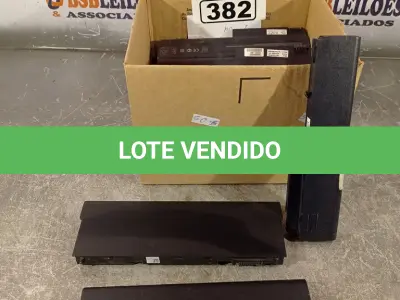 LOTE 382 - 01 LOTE COM VÁRIAS BATERIAS DE NOTEBOOK MARCAS E MODELOS DIVERSOS. (NO ESTADO, LEILÃO NÃO TEM GARANTIA E NEM DEVOLUÇÃO, SUJEITO A POSSÍVEIS AVARIAS VISÍVEIS/OCULTAS E/OU AUSÊNCIA DE COMPONENTES).