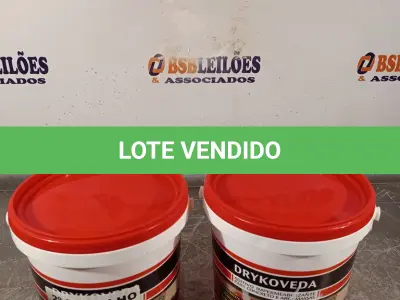 LOTE 484 - 02 BALDES DE DRYKOVEDA, ADITIVO IMPERMEABILIZANTE PARA CONCRETO E ARGAMASSAS 3,6L. (NO ESTADO, LEILÃO NÃO TEM GARANTIA E NEM DEVOLUÇÃO, SUJEITO A POSSÍVEIS AVARIAS VISÍVEIS/OCULTAS E/OU AUSÊNCIA DE COMPONENTES).