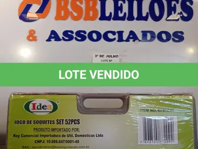 LOTE 003 - 01 JOGO DE SOQUETES SET 52 PEÇAS. (NO ESTADO, LEILÃO NÃO TEM GARANTIA E NEM DEVOLUÇÃO, SUJEITO A POSSÍVEIS AVARIAS VISÍVEIS/OCULTAS E/OU AUSÊNCIA DE COMPONENTES).