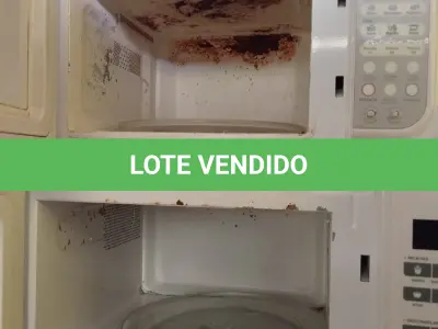 LOTE 497 - 02 MICRO-ONDAS MARCAS E MODELOS DIVERSOS PARA RETIRADA DE PEÇAS. (NO ESTADO, LEILÃO NÃO TEM GARANTIA E NEM DEVOLUÇÃO, SUJEITO A POSSÍVEIS AVARIAS VISÍVEIS/OCULTAS E/OU AUSÊNCIA DE COMPONENTES).