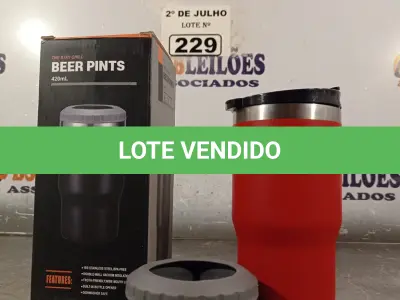 LOTE 229 - 01 COPO TÉRMICO 420ML. (NO ESTADO, LEILÃO NÃO TEM GARANTIA E NEM DEVOLUÇÃO, SUJEITO A POSSÍVEIS AVARIAS VISÍVEIS/OCULTAS E/OU AUSÊNCIA DE COMPONENTES).