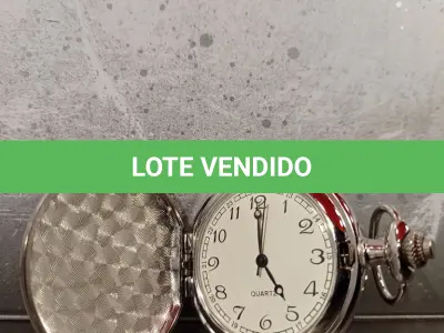 LOTE 374 - 01 RELÓGIO DE BOLSO. (NO ESTADO, LEILÃO NÃO TEM GARANTIA E NEM DEVOLUÇÃO, SUJEITO A POSSÍVEIS AVARIAS VISÍVEIS/OCULTAS E/OU AUSÊNCIA DE COMPONENTES).