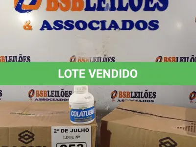 LOTE 253 - 02 CAIXAS COM COLA TUBO ST 175G COM 15 FRASCOS CADA. (NO ESTADO, LEILÃO NÃO TEM GARANTIA E NEM DEVOLUÇÃO, SUJEITO A POSSÍVEIS AVARIAS VISÍVEIS/OCULTAS E/OU AUSÊNCIA DE COMPONENTES).