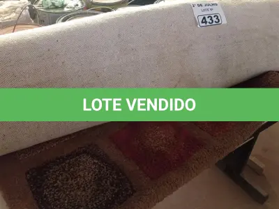 LOTE 433 - 01 TAPETE. (NO ESTADO, LEILÃO NÃO TEM GARANTIA E NEM DEVOLUÇÃO, SUJEITO A POSSÍVEIS AVARIAS VISÍVEIS/OCULTAS E/OU AUSÊNCIA DE COMPONENTES).