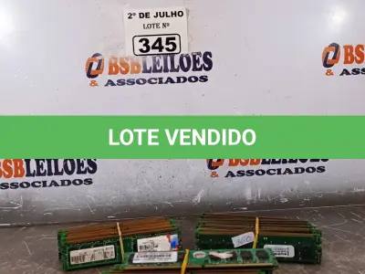 LOTE 345 - 01 LOTE COM VÁRIAS MEMORIAS PARA PC MARCAS E MODELOS DIVERSOS. (NO ESTADO, LEILÃO NÃO TEM GARANTIA E NEM DEVOLUÇÃO, SUJEITO A POSSÍVEIS AVARIAS VISÍVEIS/OCULTAS E/OU AUSÊNCIA DE COMPONENTES).