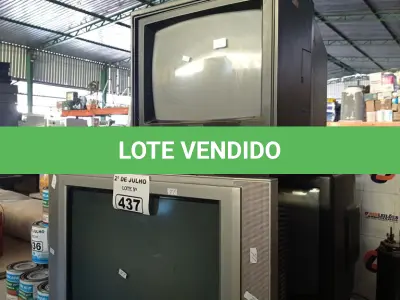 LOTE 437 - 03 TV’S DE TUBO MARCAS E MODELOS DIVERSOS PARA RETIRADA DE PEÇAS. (NO ESTADO, LEILÃO NÃO TEM GARANTIA E NEM DEVOLUÇÃO, SUJEITO A POSSÍVEIS AVARIAS VISÍVEIS/OCULTAS E/OU AUSÊNCIA DE COMPONENTES).