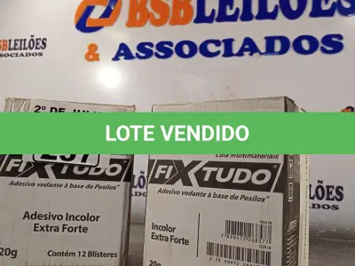 LOTE 257 - 02 CAIXAS COM ADESIVO VEDANTE A BASE DE PESILOX 20G COM 12 BISNAGAS CADA. (NO ESTADO, LEILÃO NÃO TEM GARANTIA E NEM DEVOLUÇÃO, SUJEITO A POSSÍVEIS AVARIAS VISÍVEIS/OCULTAS E/OU AUSÊNCIA DE COMPONENTES).