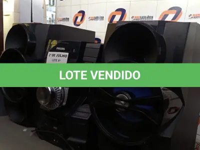 LOTE 453 - 01 APARELHO DE SOM 3X1 MARCA PHILIPS. (NO ESTADO, LEILÃO NÃO TEM GARANTIA E NEM DEVOLUÇÃO, SUJEITO A POSSÍVEIS AVARIAS VISÍVEIS/OCULTAS E/OU AUSÊNCIA DE COMPONENTES).
