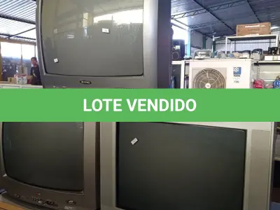 LOTE 328 - 03 TV’S DE TUBO MARCAS E MODELOS DIVERSOS. (NO ESTADO, LEILÃO NÃO TEM GARANTIA E NEM DEVOLUÇÃO, SUJEITO A POSSÍVEIS AVARIAS VISÍVEIS/OCULTAS E/OU AUSÊNCIA DE COMPONENTES).
