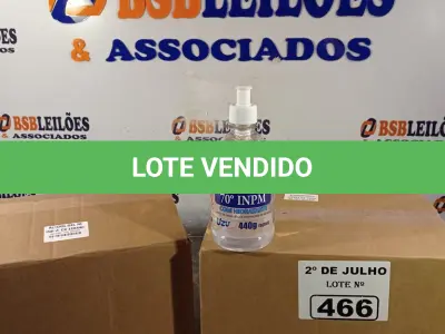 LOTE 466 - 02 CAIXAS COM BISNAGAS DE ÁLCOOL EM GEL 70% COM HIDRATANTE 440G COM 12 UNIDADES CADA. (NO ESTADO, LEILÃO NÃO TEM GARANTIA E NEM DEVOLUÇÃO, SUJEITO A POSSÍVEIS AVARIAS VISÍVEIS/OCULTAS E/OU AUSÊNCIA DE COMPONENTES).