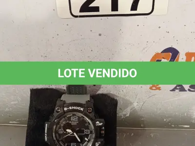 LOTE 217 - 01 RELÓGIO DE PULSO ANALÓGICO. (NO ESTADO, LEILÃO NÃO TEM GARANTIA E NEM DEVOLUÇÃO, SUJEITO A POSSÍVEIS AVARIAS VISÍVEIS/OCULTAS E/OU AUSÊNCIA DE COMPONENTES).