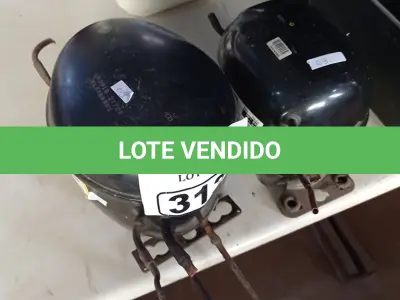 LOTE 313 - 02 MOTORES PARA REFRIGERAÇÃO. (NO ESTADO, LEILÃO NÃO TEM GARANTIA E NEM DEVOLUÇÃO, SUJEITO A POSSÍVEIS AVARIAS VISÍVEIS/OCULTAS E/OU AUSÊNCIA DE COMPONENTES).