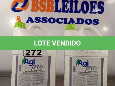 LOTE 272 - 10 LITROS DE AGI PRO EVOLUTION RESTAURADOR DE BRILHO. (NO ESTADO, LEILÃO NÃO TEM GARANTIA E NEM DEVOLUÇÃO, SUJEITO A POSSÍVEIS AVARIAS VISÍVEIS/OCULTAS E/OU AUSÊNCIA DE COMPONENTES).