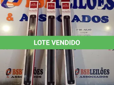 LOTE 010 - 03 BARRAS MAGNÉTICAS PARA FACAS E FERRAMENTAS. (NO ESTADO, LEILÃO NÃO TEM GARANTIA E NEM DEVOLUÇÃO, SUJEITO A POSSÍVEIS AVARIAS VISÍVEIS/OCULTAS E/OU AUSÊNCIA DE COMPONENTES).