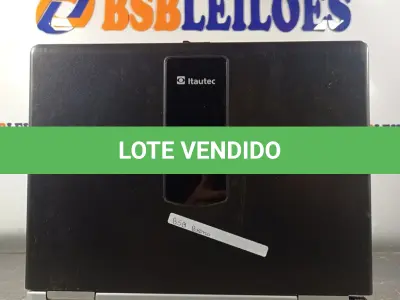 LOTE 387 - 01 NOTEBOOK MARCA ITAUTEC PARA RETIRADA DE PEÇAS. (NO ESTADO, LEILÃO NÃO TEM GARANTIA E NEM DEVOLUÇÃO, SUJEITO A POSSÍVEIS AVARIAS VISÍVEIS/OCULTAS E/OU AUSÊNCIA DE COMPONENTES).