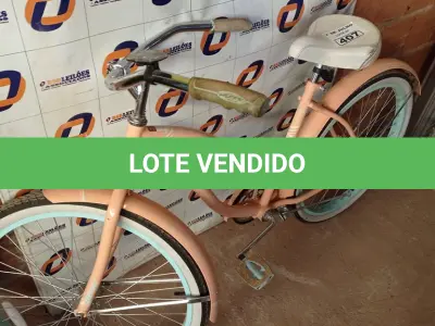 LOTE 407 - 01 BICICLETA ARO 26 VINTAGE. (NO ESTADO, LEILÃO NÃO TEM GARANTIA E NEM DEVOLUÇÃO, SUJEITO A POSSÍVEIS AVARIAS VISÍVEIS/OCULTAS E/OU AUSÊNCIA DE COMPONENTES).