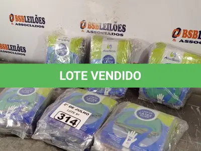 LOTE 314 - 06 PACOTES DE LUVAS DE LÁTEX SILVER TAMANHO “P”. (NO ESTADO, LEILÃO NÃO TEM GARANTIA E NEM DEVOLUÇÃO, SUJEITO A POSSÍVEIS AVARIAS VISÍVEIS/OCULTAS E/OU AUSÊNCIA DE COMPONENTES).