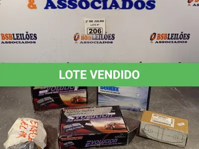 LOTE 206 - 01 LOTE DE PASTILHA DE FREIO, SENDO  02 FORD EXPLORER, 01 LAND ROVER VELAR, 01 SENTRA/TIIDA (NO ESTADO, LEILÃO NÃO TEM GARANTIA E NEM DEVOLUÇÃO, SUJEITO A POSSÍVEIS AVARIAS VISÍVEIS/OCULTAS E/OU AUSÊNCIA DE COMPONENTES).