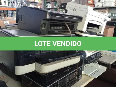 LOTE 311 - 10 IMPRESSORAS MARCAS E MODELOS DIVERSOS PARA RETIRADA DE PEÇAS. (NO ESTADO, LEILÃO NÃO TEM GARANTIA E NEM DEVOLUÇÃO, SUJEITO A POSSÍVEIS AVARIAS VISÍVEIS/OCULTAS E/OU AUSÊNCIA DE COMPONENTES).