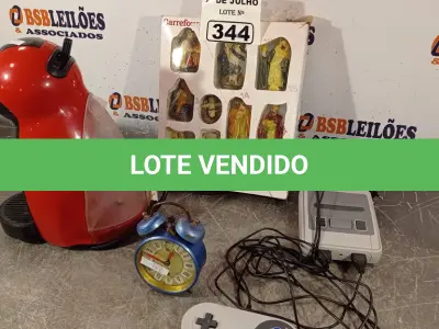 LOTE 344 - 01 CONSOLE DE GAMES, VÁRIAS IMAGENS SACRA, 01 DESPERTADOR E 01 CAFETEIRA INCOMPLETA. (NO ESTADO, LEILÃO NÃO TEM GARANTIA E NEM DEVOLUÇÃO, SUJEITO A POSSÍVEIS AVARIAS VISÍVEIS/OCULTAS E/OU AUSÊNCIA DE COMPONENTES).
