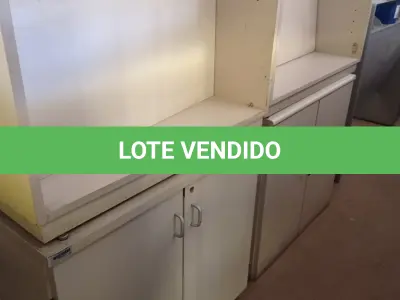 LOTE 457 - 04 ARMÁRIOS BAIXOS COM AVARIAS. (NO ESTADO, LEILÃO NÃO TEM GARANTIA E NEM DEVOLUÇÃO, SUJEITO A POSSÍVEIS AVARIAS VISÍVEIS/OCULTAS E/OU AUSÊNCIA DE COMPONENTES).