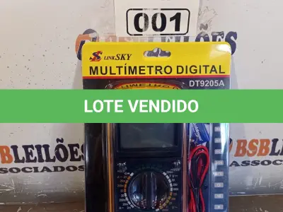 LOTE 001 - 01 MULTÍMETRO DIGITAL. (NO ESTADO, LEILÃO NÃO TEM GARANTIA E NEM DEVOLUÇÃO, SUJEITO A POSSÍVEIS AVARIAS VISÍVEIS/OCULTAS E/OU AUSÊNCIA DE COMPONENTES).