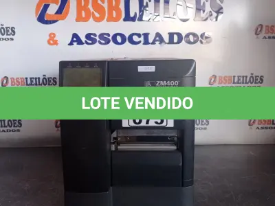 LOTE 075 - 01 IMPRESSORA DE ETIQUETAS MARCA ZEBRA MODELO Z4M. (NO ESTADO, LEILÃO NÃO TEM GARANTIA E NEM DEVOLUÇÃO, SUJEITO A POSSÍVEIS AVARIAS VISÍVEIS/OCULTAS E/OU AUSÊNCIA DE COMPONENTES).