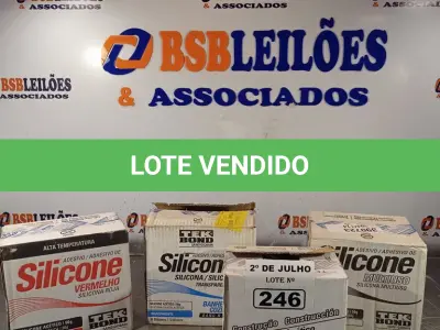 LOTE 246 - 01 LOTE COM VÁRIAS BISNAGAS DE SILICONE ACÉTICO. (NO ESTADO, LEILÃO NÃO TEM GARANTIA E NEM DEVOLUÇÃO, SUJEITO A POSSÍVEIS AVARIAS VISÍVEIS/OCULTAS E/OU AUSÊNCIA DE COMPONENTES).