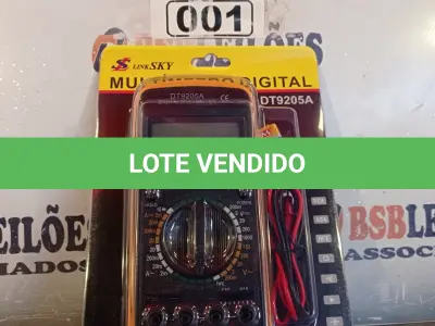 LOTE 001 - 01 MULTÍMETRO DIGITAL. (NO ESTADO, LEILÃO NÃO TEM GARANTIA E NEM DEVOLUÇÃO, SUJEITO A POSSÍVEIS AVARIAS VISÍVEIS/OCULTAS E/OU AUSÊNCIA DE COMPONENTES).