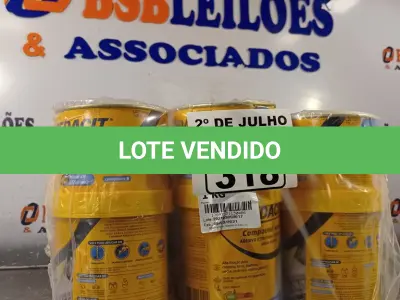 LOTE 318 - 06 LATAS DE ADESIVO ESTRUTURAL DE BASE EPÓXI MEDIA FLUIDEZ COMPONENTES A+B. (NO ESTADO, LEILÃO NÃO TEM GARANTIA E NEM DEVOLUÇÃO, SUJEITO A POSSÍVEIS AVARIAS VISÍVEIS/OCULTAS E/OU AUSÊNCIA DE COMPONENTES).