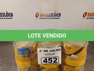LOTE 452 - 06 LATAS DE ADESIVO ESTRUTURAL DE BASE EPÓXI MEDIA FLUIDEZ COMPONENTES A+B. (NO ESTADO, LEILÃO NÃO TEM GARANTIA E NEM DEVOLUÇÃO, SUJEITO A POSSÍVEIS AVARIAS VISÍVEIS/OCULTAS E/OU AUSÊNCIA DE COMPONENTES).