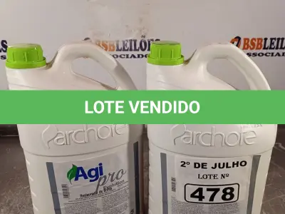 LOTE 478 - 10 LITROS DE AGI PRO EVOLUTION RESTAURADOR DE BRILHO. (NO ESTADO, LEILÃO NÃO TEM GARANTIA E NEM DEVOLUÇÃO, SUJEITO A POSSÍVEIS AVARIAS VISÍVEIS/OCULTAS E/OU AUSÊNCIA DE COMPONENTES).
