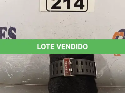 LOTE 214 - 01 RELÓGIO DE PULSO ANALÓGICO. (NO ESTADO, LEILÃO NÃO TEM GARANTIA E NEM DEVOLUÇÃO, SUJEITO A POSSÍVEIS AVARIAS VISÍVEIS/OCULTAS E/OU AUSÊNCIA DE COMPONENTES).