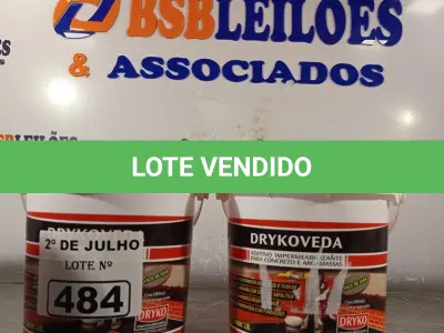 LOTE 484 - 02 BALDES DE DRYKOVEDA, ADITIVO IMPERMEABILIZANTE PARA CONCRETO E ARGAMASSAS 3,6L. (NO ESTADO, LEILÃO NÃO TEM GARANTIA E NEM DEVOLUÇÃO, SUJEITO A POSSÍVEIS AVARIAS VISÍVEIS/OCULTAS E/OU AUSÊNCIA DE COMPONENTES).