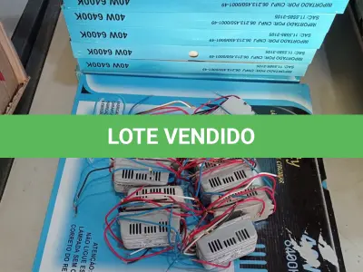 LOTE 325 - 10 LÂMPADAS FLUORESCENTE TUBULAR 40W 6400K E 10 REATORES. (NO ESTADO, LEILÃO NÃO TEM GARANTIA E NEM DEVOLUÇÃO, SUJEITO A POSSÍVEIS AVARIAS VISÍVEIS/OCULTAS E/OU AUSÊNCIA DE COMPONENTES).