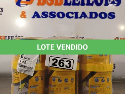 LOTE 263 - 06 LATAS DE ADESIVO ESTRUTURAL DE BASE EPÓXI MEDIA FLUIDEZ COMPONENTES A+B. (NO ESTADO, LEILÃO NÃO TEM GARANTIA E NEM DEVOLUÇÃO, SUJEITO A POSSÍVEIS AVARIAS VISÍVEIS/OCULTAS E/OU AUSÊNCIA DE COMPONENTES).