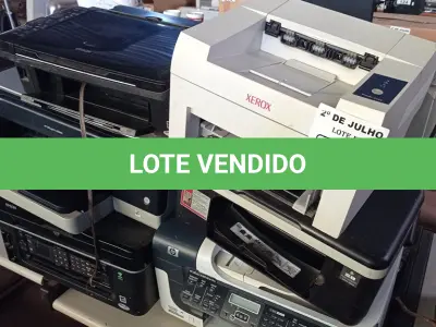LOTE 311 - 10 IMPRESSORAS MARCAS E MODELOS DIVERSOS PARA RETIRADA DE PEÇAS. (NO ESTADO, LEILÃO NÃO TEM GARANTIA E NEM DEVOLUÇÃO, SUJEITO A POSSÍVEIS AVARIAS VISÍVEIS/OCULTAS E/OU AUSÊNCIA DE COMPONENTES).