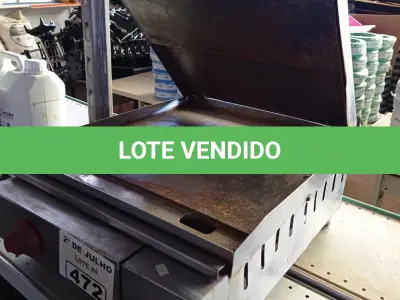 LOTE 472 - 01 CHAPA A GÁS COM AVARIAS. (NO ESTADO, LEILÃO NÃO TEM GARANTIA E NEM DEVOLUÇÃO, SUJEITO A POSSÍVEIS AVARIAS VISÍVEIS/OCULTAS E/OU AUSÊNCIA DE COMPONENTES).