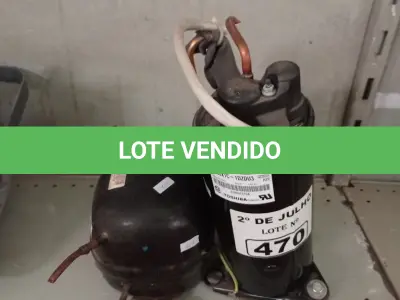 LOTE 470 - 02 MOTORES PARA REFRIGERAÇÃO SENDO 01 PARA AR CONDICIONADO. (NO ESTADO, LEILÃO NÃO TEM GARANTIA E NEM DEVOLUÇÃO, SUJEITO A POSSÍVEIS AVARIAS VISÍVEIS/OCULTAS E/OU AUSÊNCIA DE COMPONENTES).