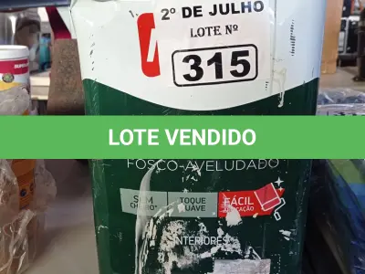 LOTE 315 - 01 LATA DE TINTA IQUINE PINTALAR FOSCO-AVELUDADO INTERIORES 18L NA COR BRANCO GELO. (NO ESTADO, LEILÃO NÃO TEM GARANTIA E NEM DEVOLUÇÃO, SUJEITO A POSSÍVEIS AVARIAS VISÍVEIS/OCULTAS E/OU AUSÊNCIA DE COMPONENTES).