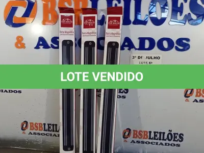 LOTE 012 - 03 BARRAS MAGNÉTICAS PARA FACAS E FERRAMENTAS. (NO ESTADO, LEILÃO NÃO TEM GARANTIA E NEM DEVOLUÇÃO, SUJEITO A POSSÍVEIS AVARIAS VISÍVEIS/OCULTAS E/OU AUSÊNCIA DE COMPONENTES).