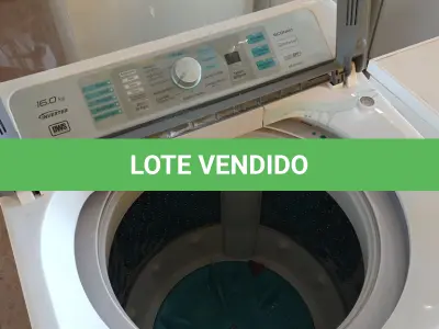 LOTE 163 - 01 LAVADORA DE ROUPAS PANASONIC INVERTER CAPACIDADE 16KG. (NO ESTADO, LEILÃO NÃO TEM GARANTIA E NEM DEVOLUÇÃO, SUJEITO A POSSÍVEIS AVARIAS VISÍVEIS/OCULTAS E/OU AUSÊNCIA DE COMPONENTES).