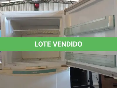 LOTE 154 - 01 GELADEIRA MARCA CÔNSUL 220V. (NO ESTADO, LEILÃO NÃO TEM GARANTIA E NEM DEVOLUÇÃO, SUJEITO A POSSÍVEIS AVARIAS VISÍVEIS/OCULTAS E/OU AUSÊNCIA DE COMPONENTES).