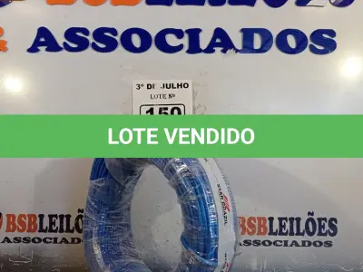 LOTE 150 - 01 ROLO DE CABO FLEXÍVEL STAR BRASIL 1X4MM NA COR AZUL (NOVO). (NO ESTADO, LEILÃO NÃO TEM GARANTIA E NEM DEVOLUÇÃO, SUJEITO A POSSÍVEIS AVARIAS VISÍVEIS/OCULTAS E/OU AUSÊNCIA DE COMPONENTES).