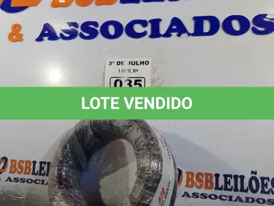 LOTE 035 - 01 ROLO DE CABO FLEXÍVEL STAR BRASIL 1X2,5MM NA COR PRETA (NOVO). (NO ESTADO, LEILÃO NÃO TEM GARANTIA E NEM DEVOLUÇÃO, SUJEITO A POSSÍVEIS AVARIAS VISÍVEIS/OCULTAS E/OU AUSÊNCIA DE COMPONENTES).