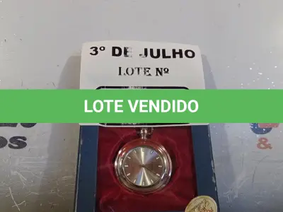 LOTE 078 - 01 RELÓGIO DE BOLSO. (NO ESTADO, LEILÃO NÃO TEM GARANTIA E NEM DEVOLUÇÃO, SUJEITO A POSSÍVEIS AVARIAS VISÍVEIS/OCULTAS E/OU AUSÊNCIA DE COMPONENTES).
