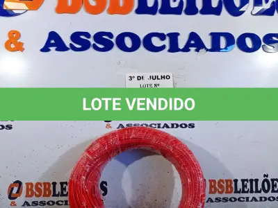 LOTE 075 - 01 ROLO DE CABO FLEXÍVEL STAR BRASIL 1X2,5MM NA COR VERMELHA (NOVO). (NO ESTADO, LEILÃO NÃO TEM GARANTIA E NEM DEVOLUÇÃO, SUJEITO A POSSÍVEIS AVARIAS VISÍVEIS/OCULTAS E/OU AUSÊNCIA DE COMPONENTES).