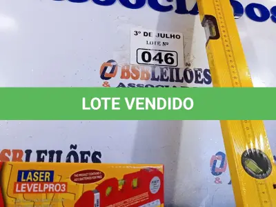 LOTE 046 - 01 NÍVEL A LASER E 01 NÍVEL DE MÃO. (NO ESTADO, LEILÃO NÃO TEM GARANTIA E NEM DEVOLUÇÃO, SUJEITO A POSSÍVEIS AVARIAS VISÍVEIS/OCULTAS E/OU AUSÊNCIA DE COMPONENTES).