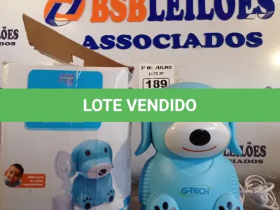 LOTE 189 - 01 INALADOR NEBULIZADOR. (NO ESTADO, LEILÃO NÃO TEM GARANTIA E NEM DEVOLUÇÃO, SUJEITO A POSSÍVEIS AVARIAS VISÍVEIS/OCULTAS E/OU AUSÊNCIA DE COMPONENTES).